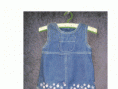 Vestido vaquero flores - Anne Lagrange Baby. 6-9 meses